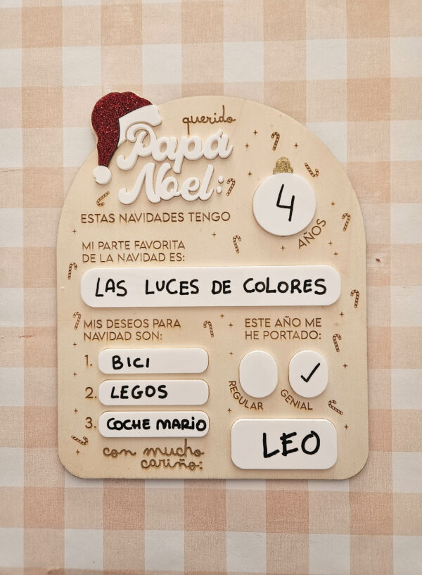 Carta Papá Noel personalizada