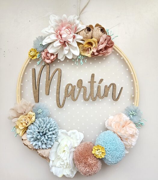 Bastidor de flores personalizado