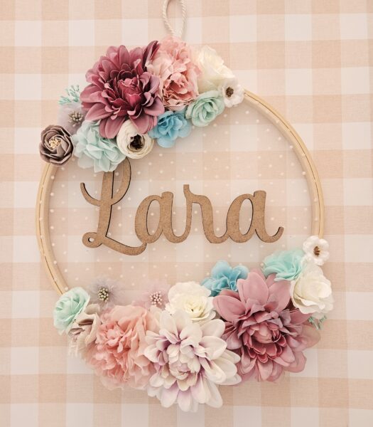 Bastidor de flores personalizado