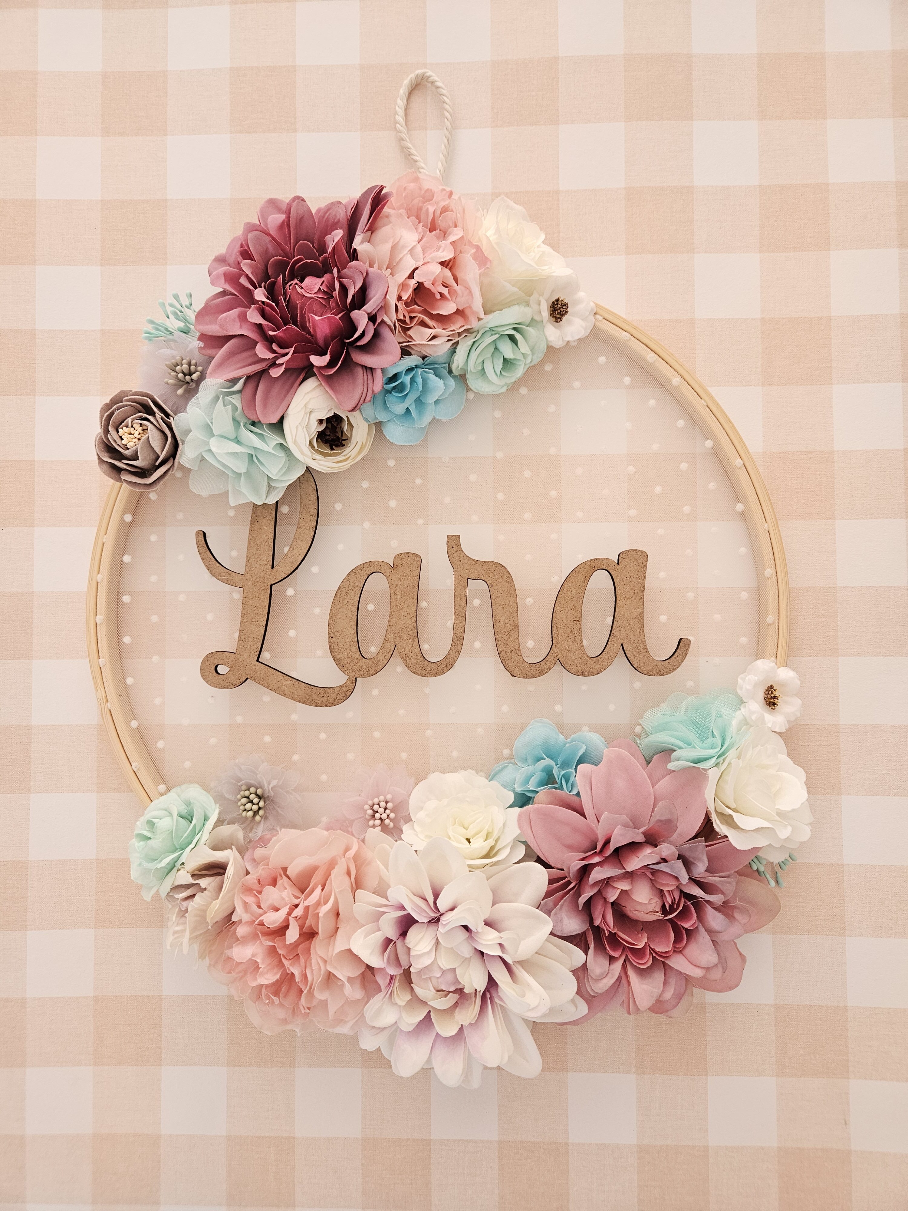 Bastidor de flores personalizado