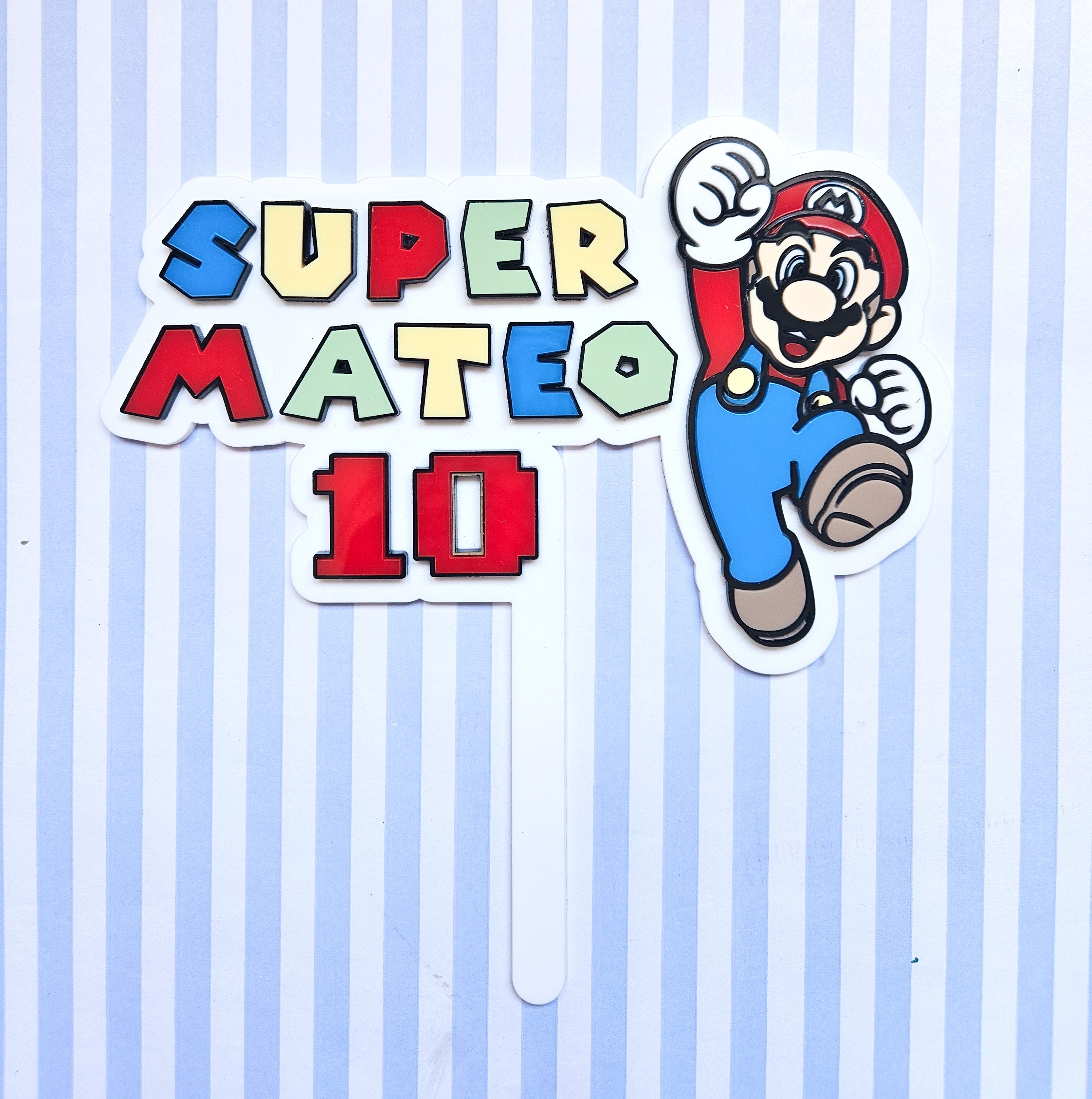 Topper personalizado super mario