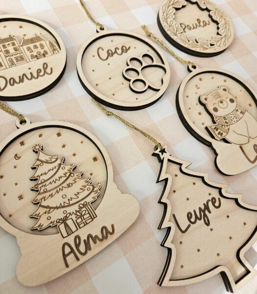 Bolas de madera personalizadas