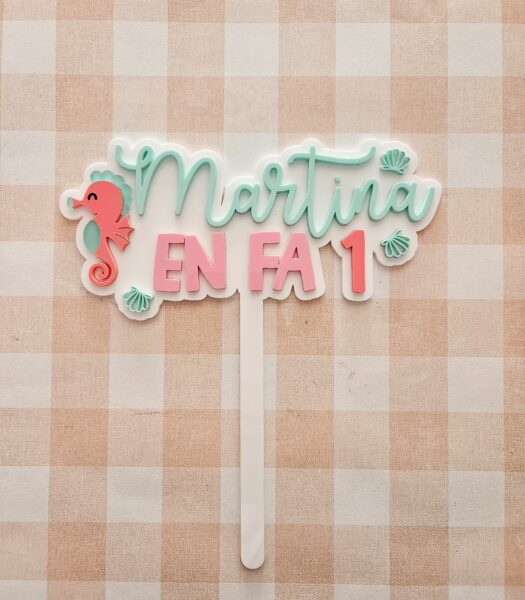 Topper personalizado caballito de mar