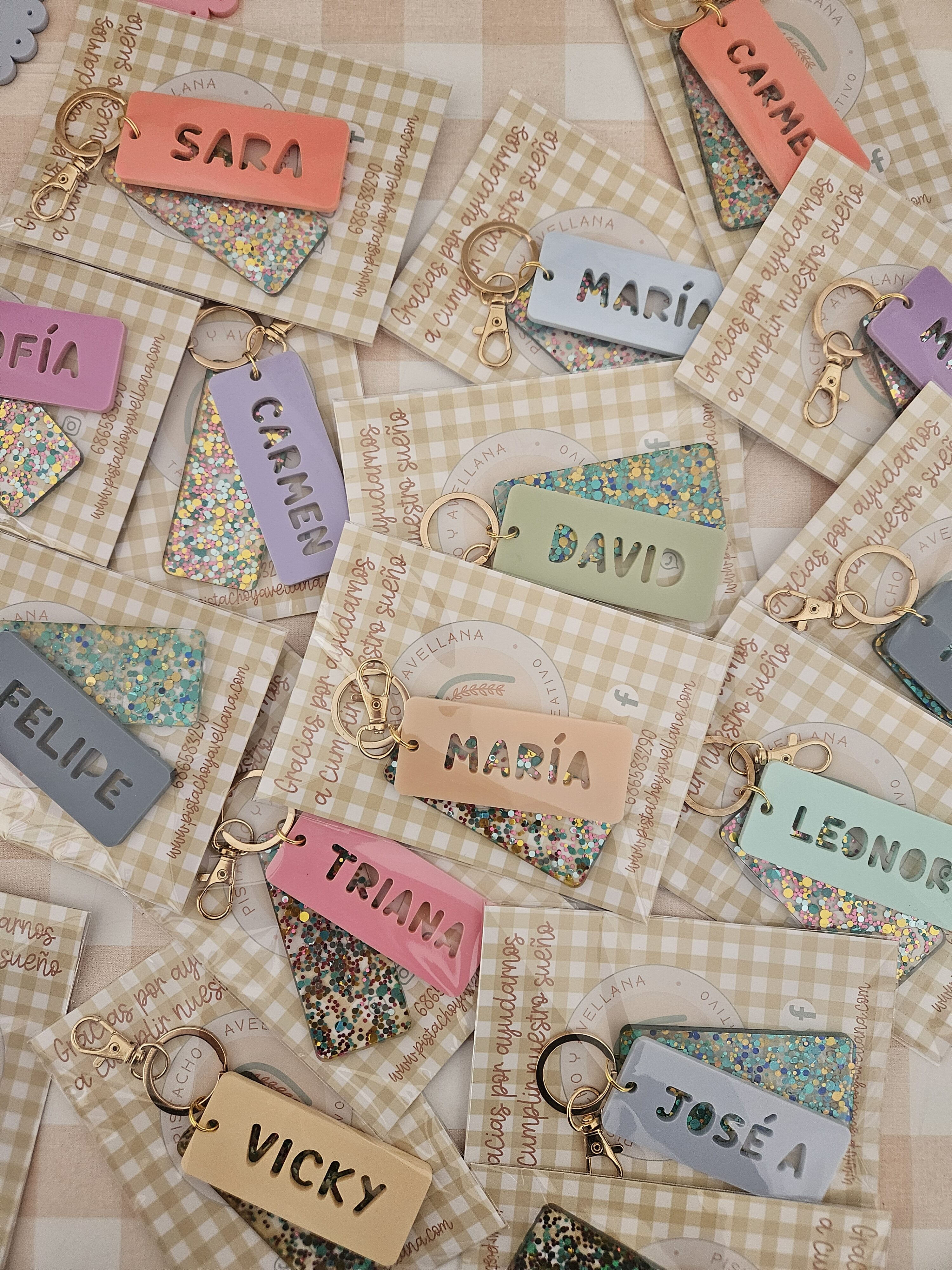 Llavero personalizado de colores
