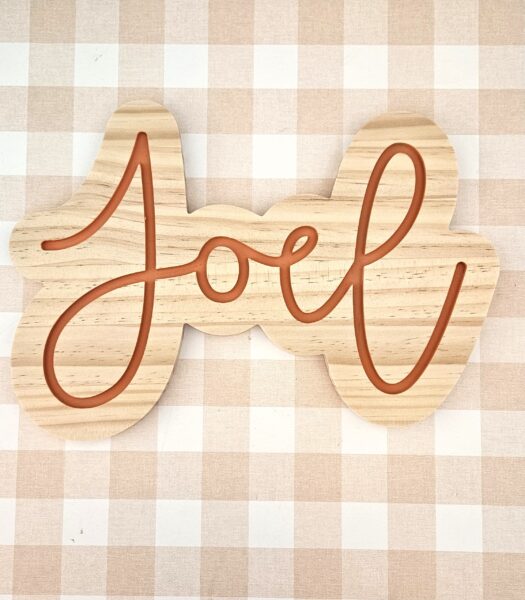 Nombre de madera personalizado
