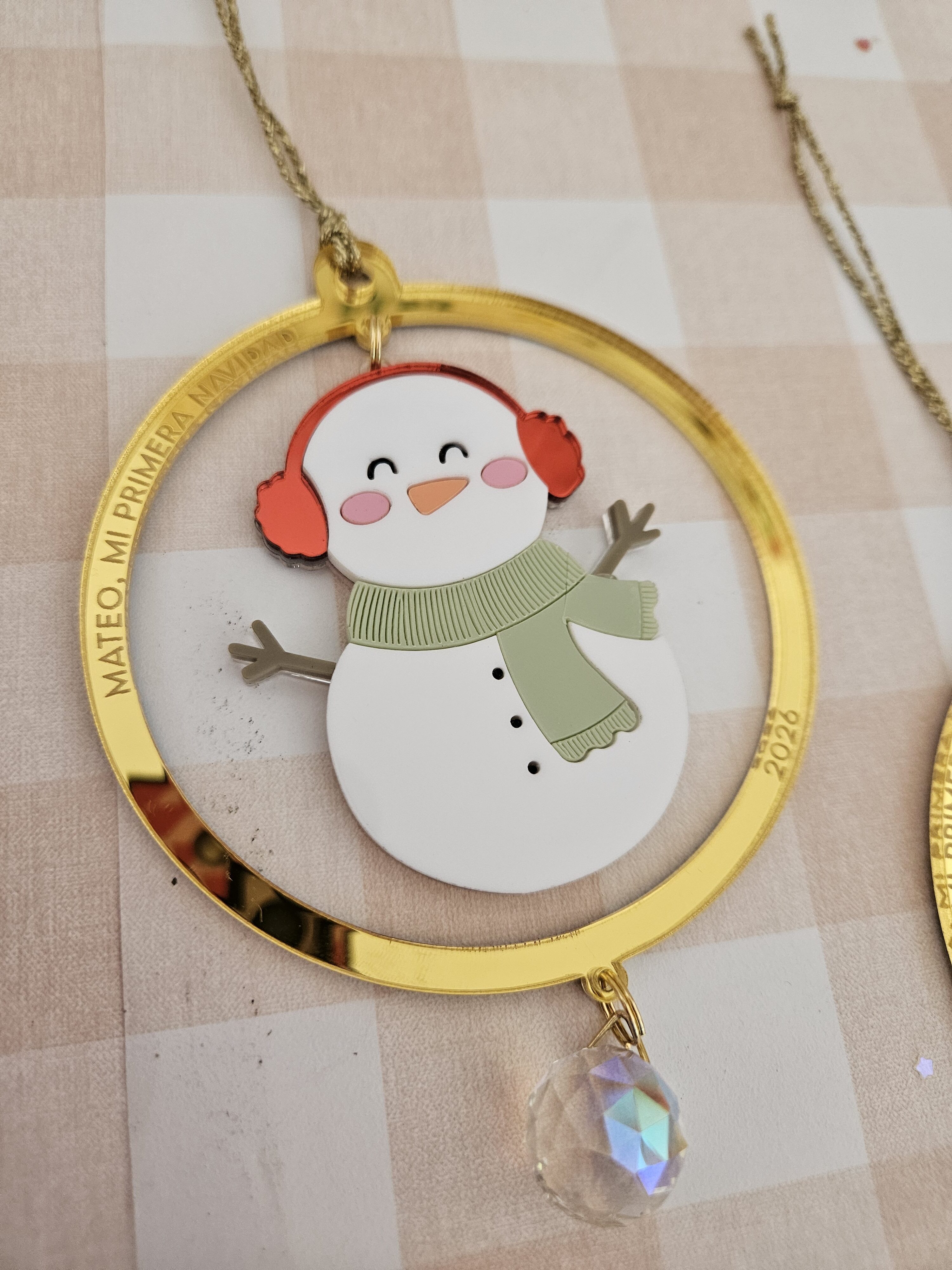 Bola de navidad muñeco de nieve